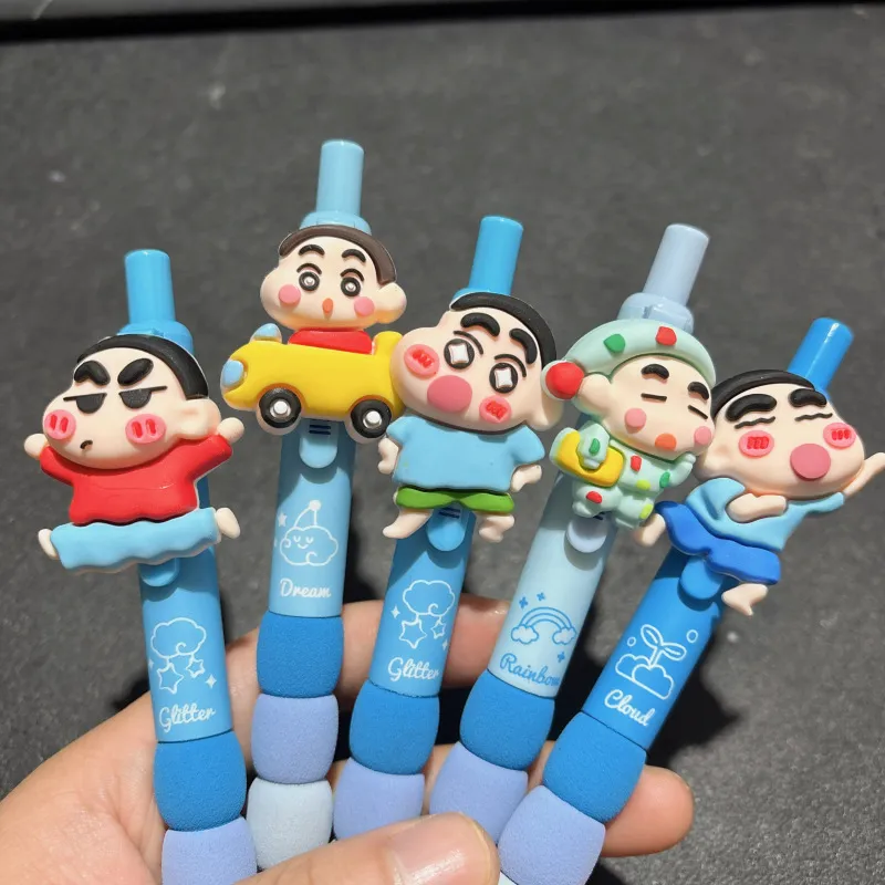 Kawaii Novelty Retractable Gel Pen with Plush Charm – Cute Cartoon Figure Topper 0.5mm Black Ink Pen, Aesthetic Stationery Gift for Students, Girls & Teens